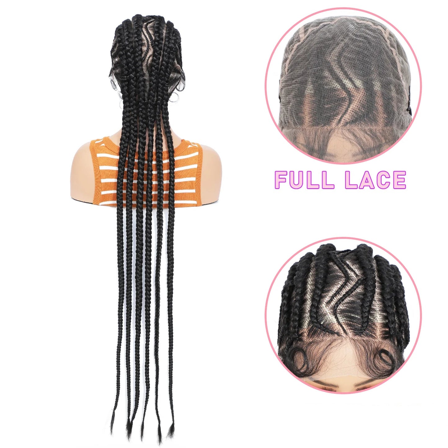 Peruca Trançada Full Lace 100cm- Cintia