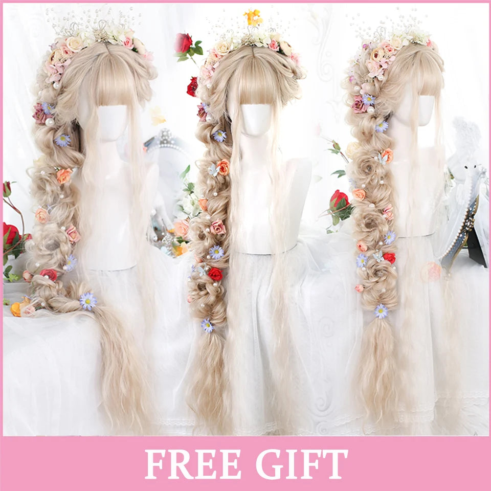 Sakura Xena – Peruca Rosa Liso com Franja | Fibra Sintética Resistente ao Calor para Cosplay Feminino