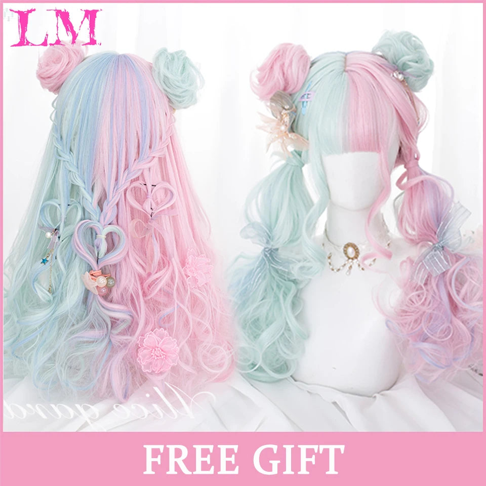 Sakura Xena – Peruca Rosa Liso com Franja | Fibra Sintética Resistente ao Calor para Cosplay Feminino