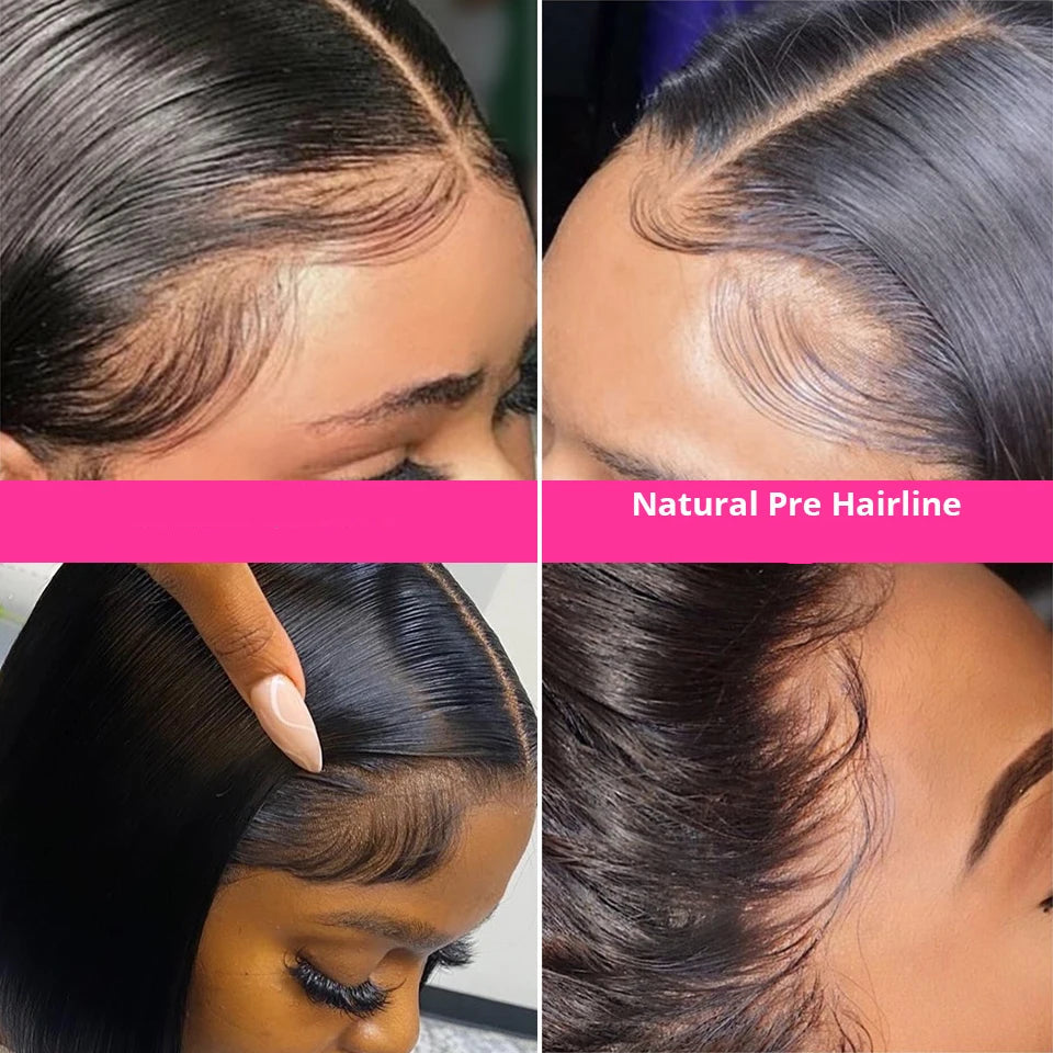 Emilly - Lace wig de Cabelo Humano com Renda Frontal HD Transparente — Pronta para Usar, 13x4, Sem Cola, Estilo Bob Curto Brasileiro
