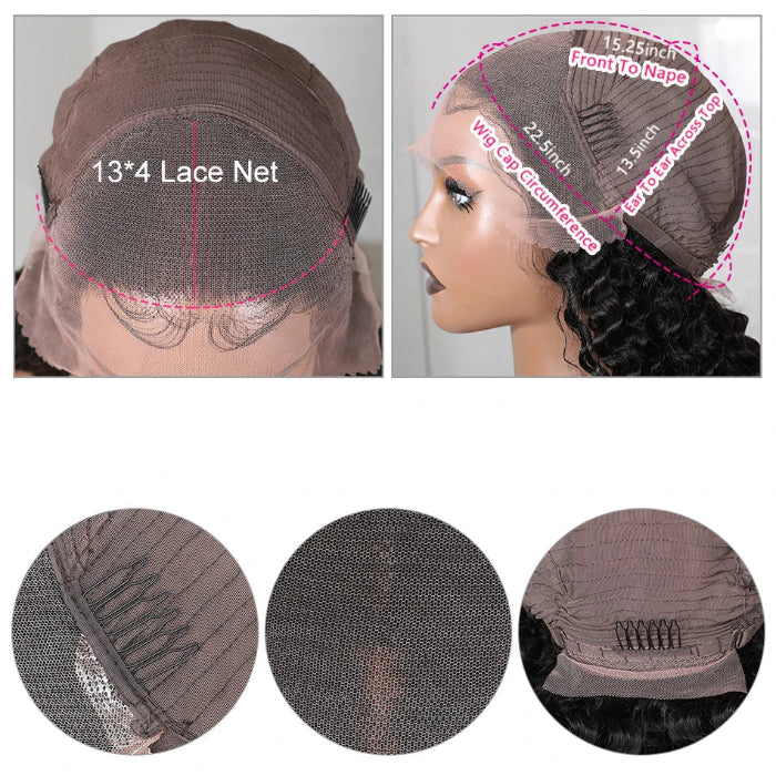 Luma –Lace Front Wig 13x4 Kinky Curly Castanho Avermelhado | Cabelo Humano 150%