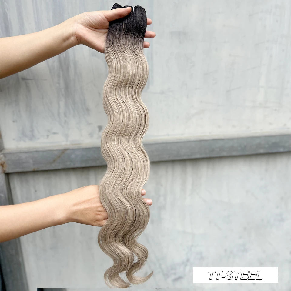Variedade de Tons e Texturas: Extensões de Cabelo Ondulado
