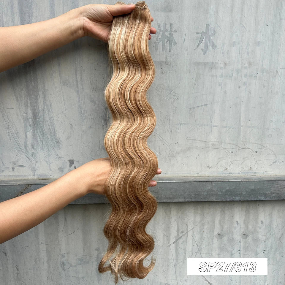 Variedade de Tons e Texturas: Extensões de Cabelo Ondulado