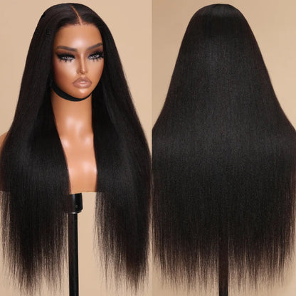 Camila – Lace Front 7x5 | Cabelo Humano Yaki, Sem Cola, Pré-Cortada & Pronta para Uso