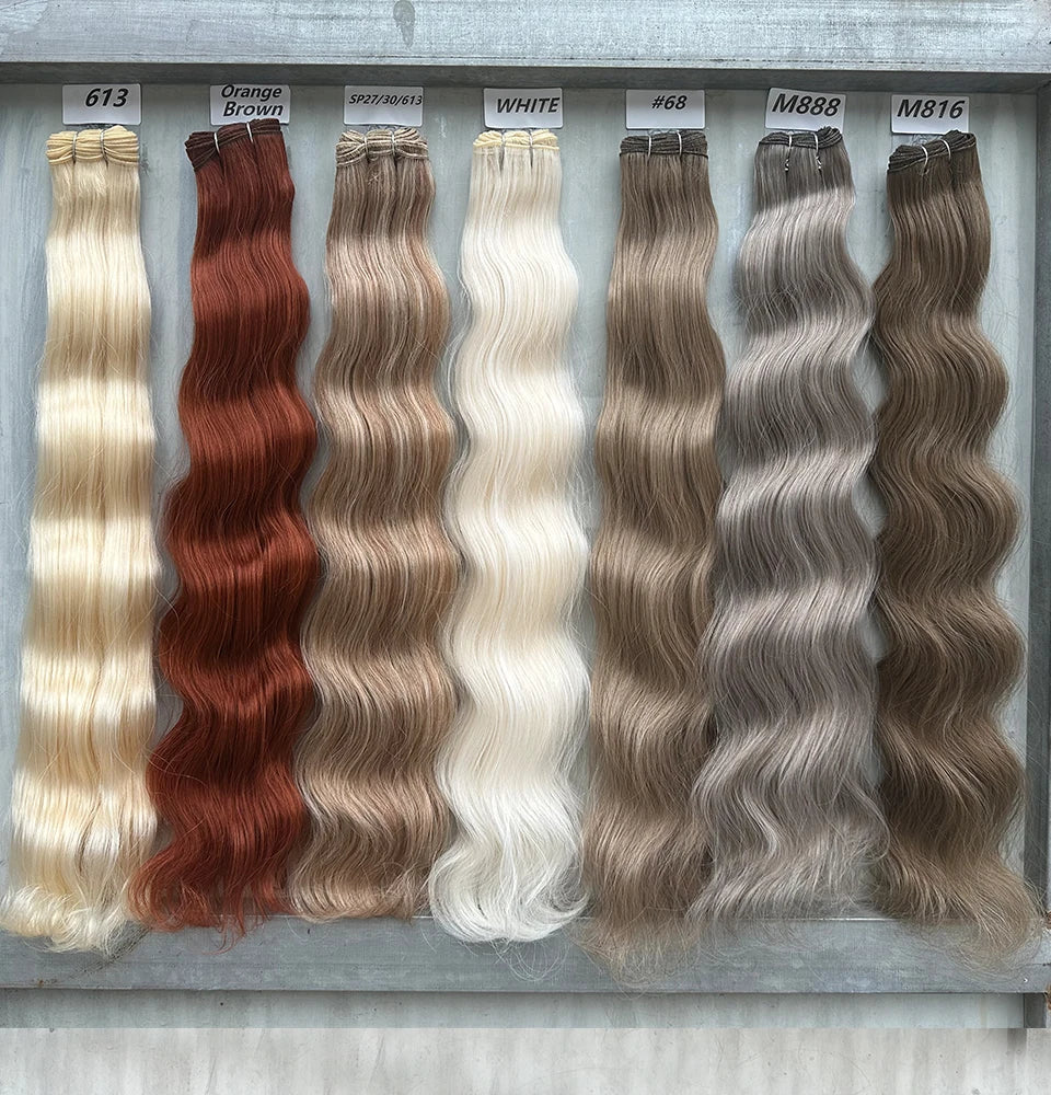 Variedade de Tons e Texturas: Extensões de Cabelo Ondulado