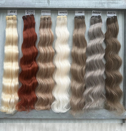 Variedade de Tons e Texturas: Extensões de Cabelo Ondulado