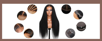 Camila – Lace Front 7x5 | Cabelo Humano Yaki, Sem Cola, Pré-Cortada & Pronta para Uso