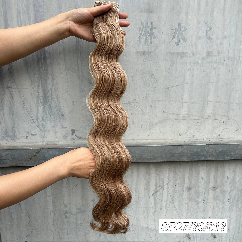 Variedade de Tons e Texturas: Extensões de Cabelo Ondulado