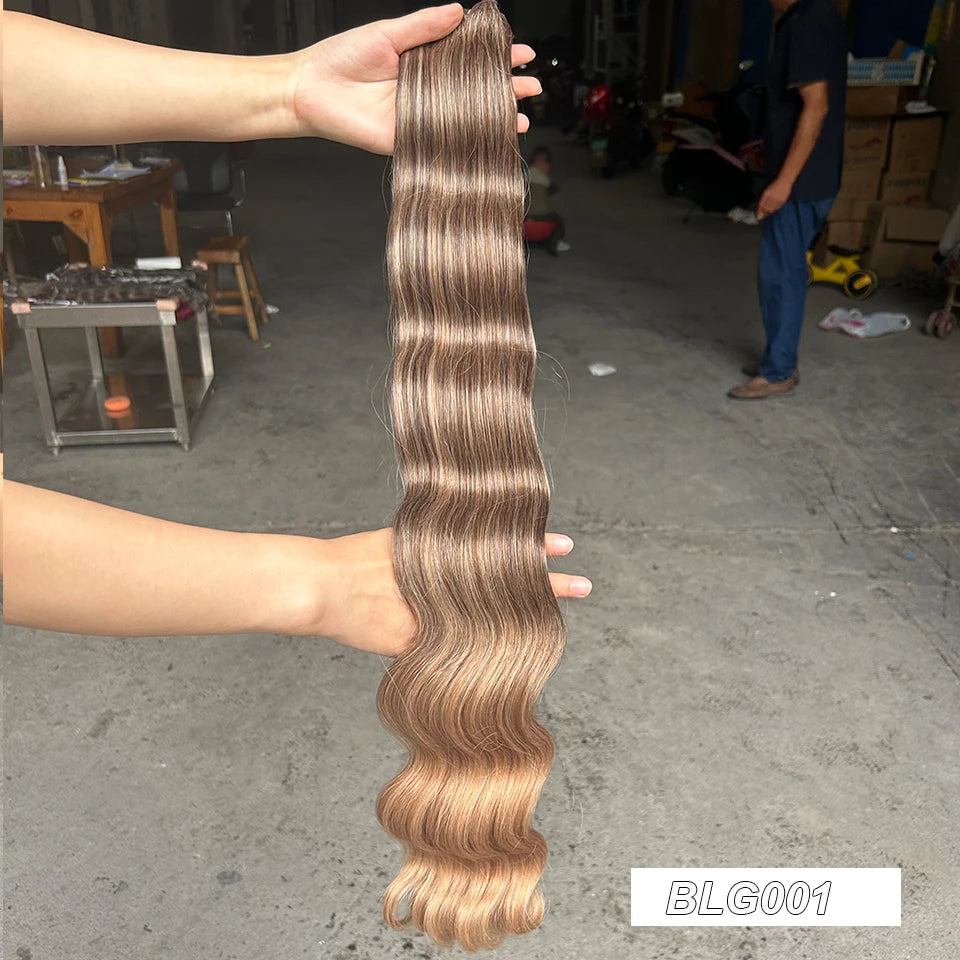 Variedade de Tons e Texturas: Extensões de Cabelo Ondulado