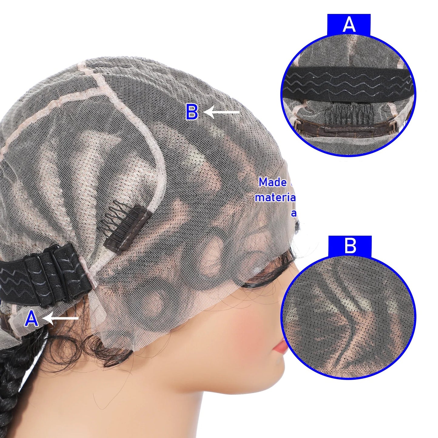 Peruca Trançada Full Lace 100cm- Cintia