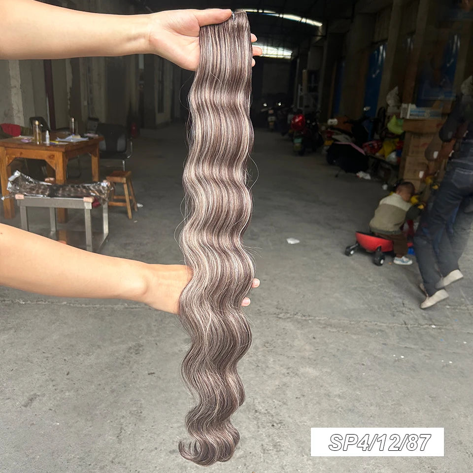Variedade de Tons e Texturas: Extensões de Cabelo Ondulado