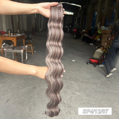 Variedade de Tons e Texturas: Extensões de Cabelo Ondulado