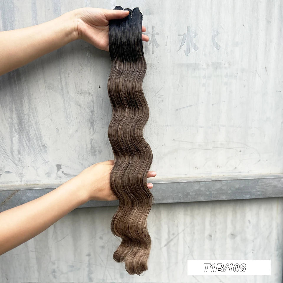 Variedade de Tons e Texturas: Extensões de Cabelo Ondulado