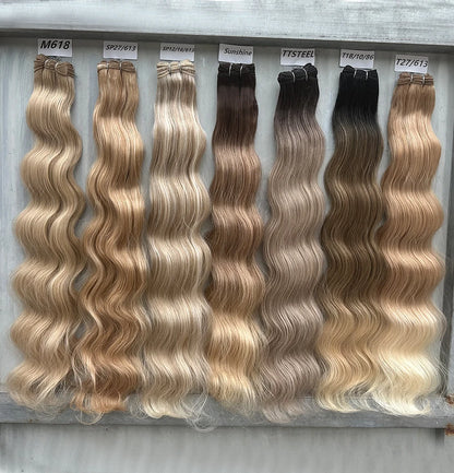 Variedade de Tons e Texturas: Extensões de Cabelo Ondulado