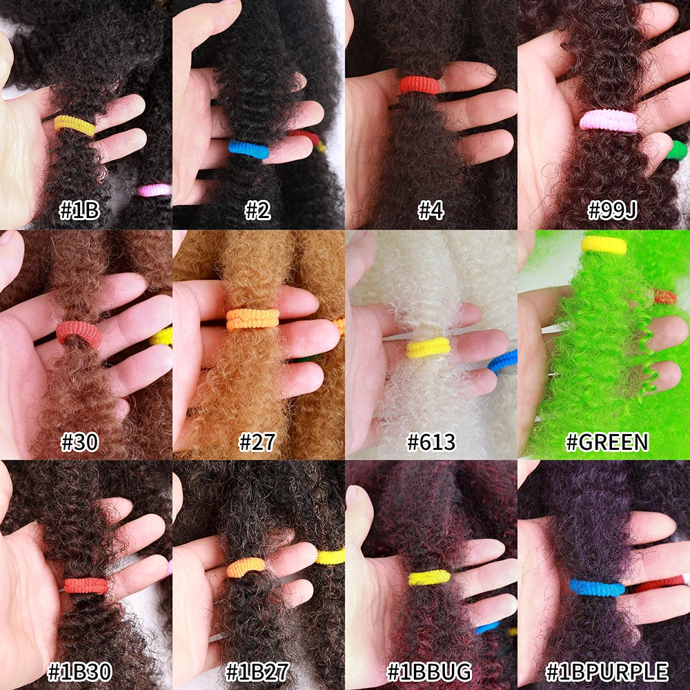 Extensões de Cabelo Sintético Afro Kinky Marley – Estilo Natural e Versátil