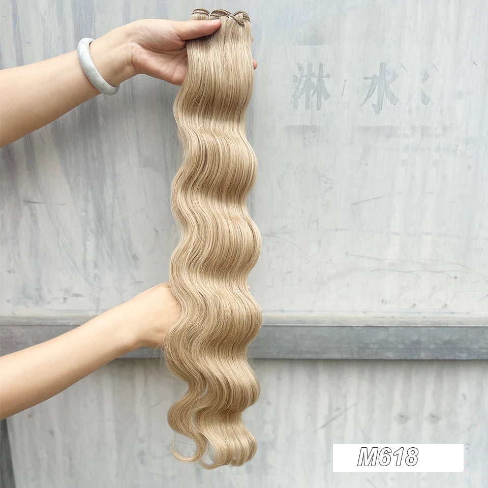 Variedade de Tons e Texturas: Extensões de Cabelo Ondulado