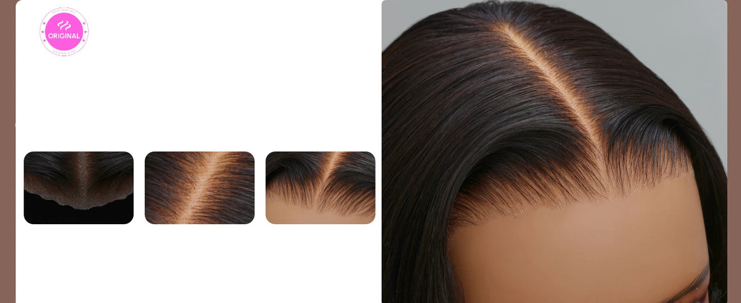 Peruca Isabella —  Hair 7x5 adeus Cola, Balayage Marrom, Onda Corporal, Cabelo Humano 150%