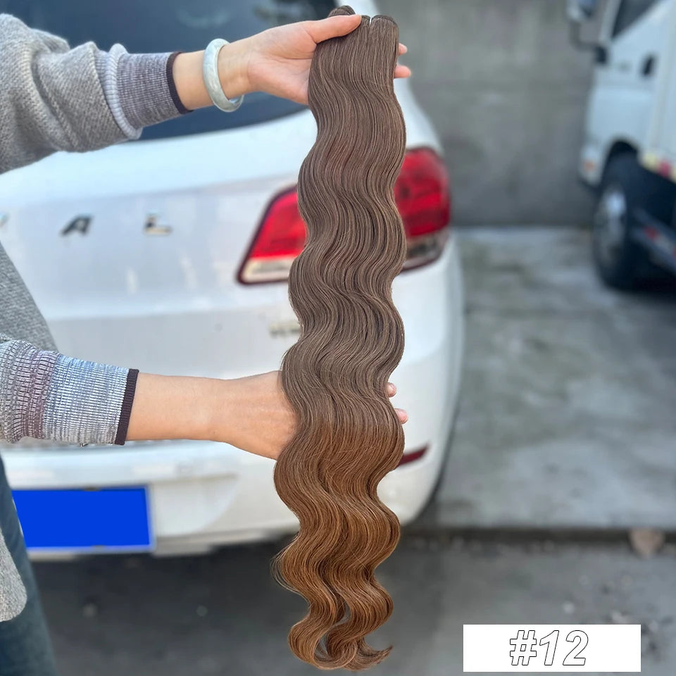 Variedade de Tons e Texturas: Extensões de Cabelo Ondulado