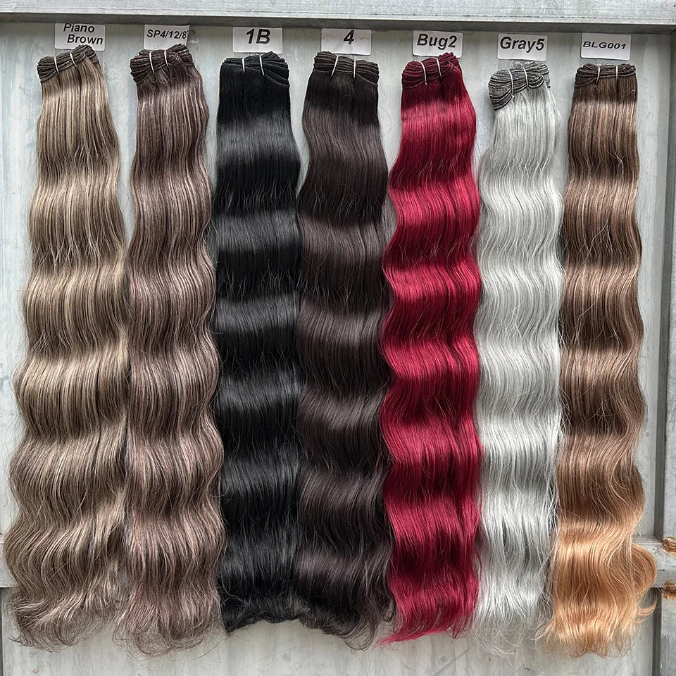 Variedade de Tons e Texturas: Extensões de Cabelo Ondulado