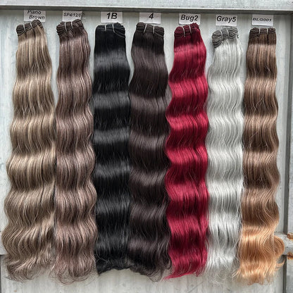 Variedade de Tons e Texturas: Extensões de Cabelo Ondulado