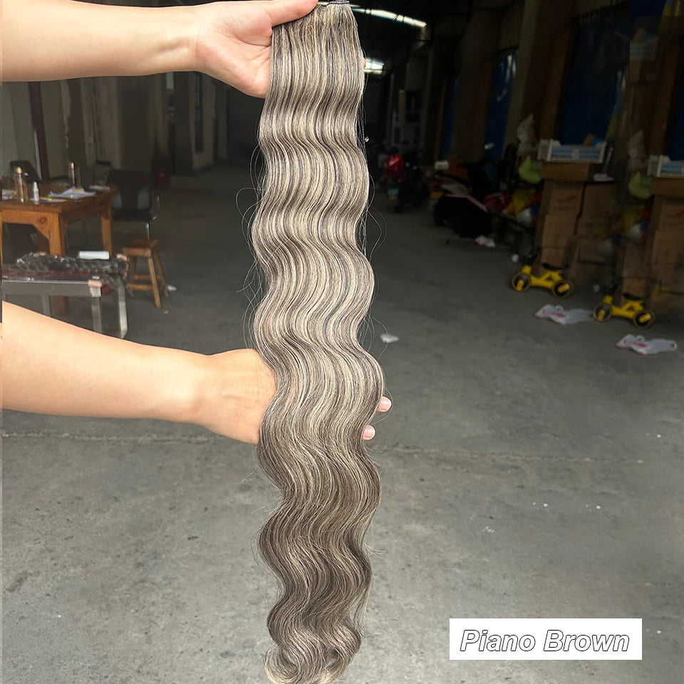 Variedade de Tons e Texturas: Extensões de Cabelo Ondulado