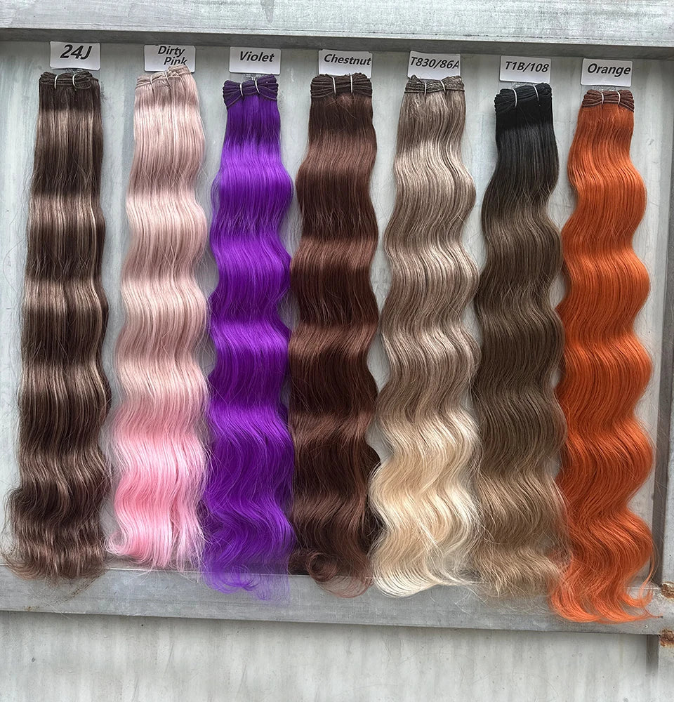 Variedade de Tons e Texturas: Extensões de Cabelo Ondulado