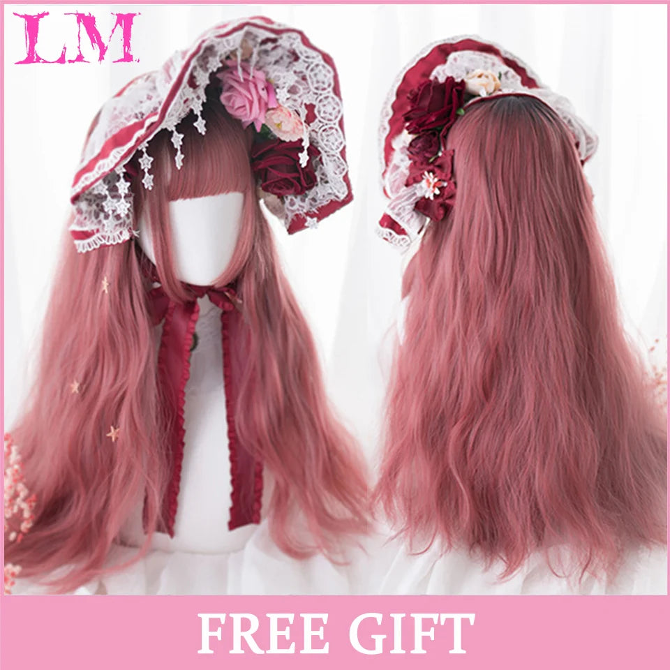 Sakura Xena – Peruca Rosa Liso com Franja | Fibra Sintética Resistente ao Calor para Cosplay Feminino