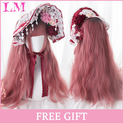 Sakura Xena – Peruca Rosa Liso com Franja | Fibra Sintética Resistente ao Calor para Cosplay Feminino