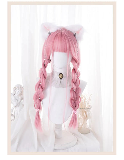 Sakura Nike – Peruca Rosa Liso com Franja | Fibra Sintética Resistente ao Calor para Cosplay Feminino