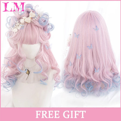 Sakura Xena – Peruca Rosa Liso com Franja | Fibra Sintética Resistente ao Calor para Cosplay Feminino