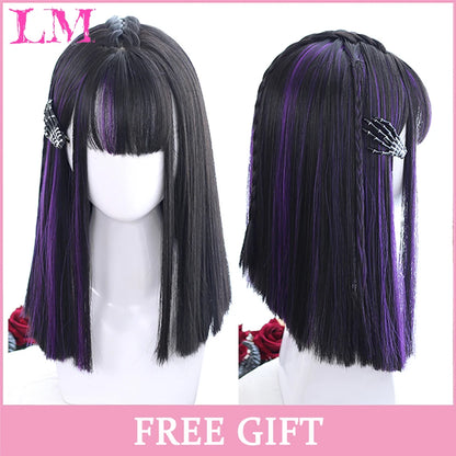 Sakura Xena – Peruca Rosa Liso com Franja | Fibra Sintética Resistente ao Calor para Cosplay Feminino