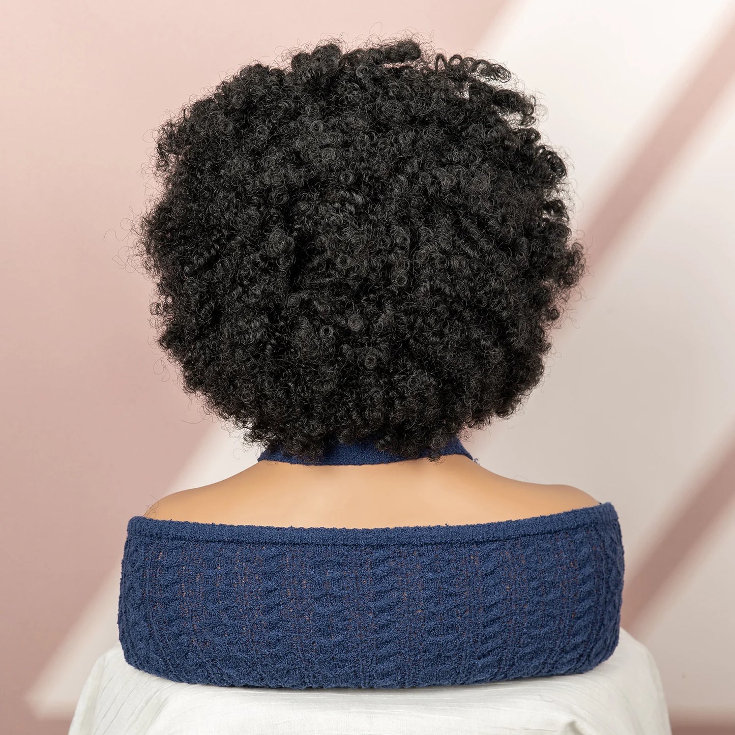 Peruca Afro Cacheada Curta 15cm - Jô Full Lace Sintética com Tranças