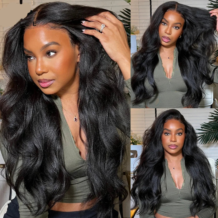 Camila – Lace Front 7x5 | Cabelo Humano Yaki, Sem Cola, Pré-Cortada & Pronta para Uso