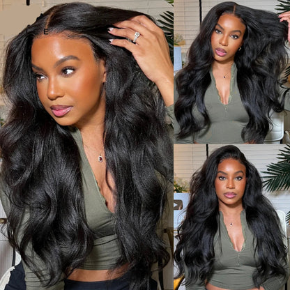 Camila – Lace Front 7x5 | Cabelo Humano Yaki, Sem Cola, Pré-Cortada & Pronta para Uso
