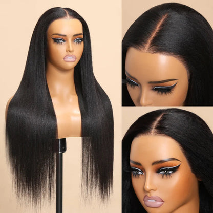 Camila – Lace Front 7x5 | Cabelo Humano Yaki, Sem Cola, Pré-Cortada & Pronta para Uso
