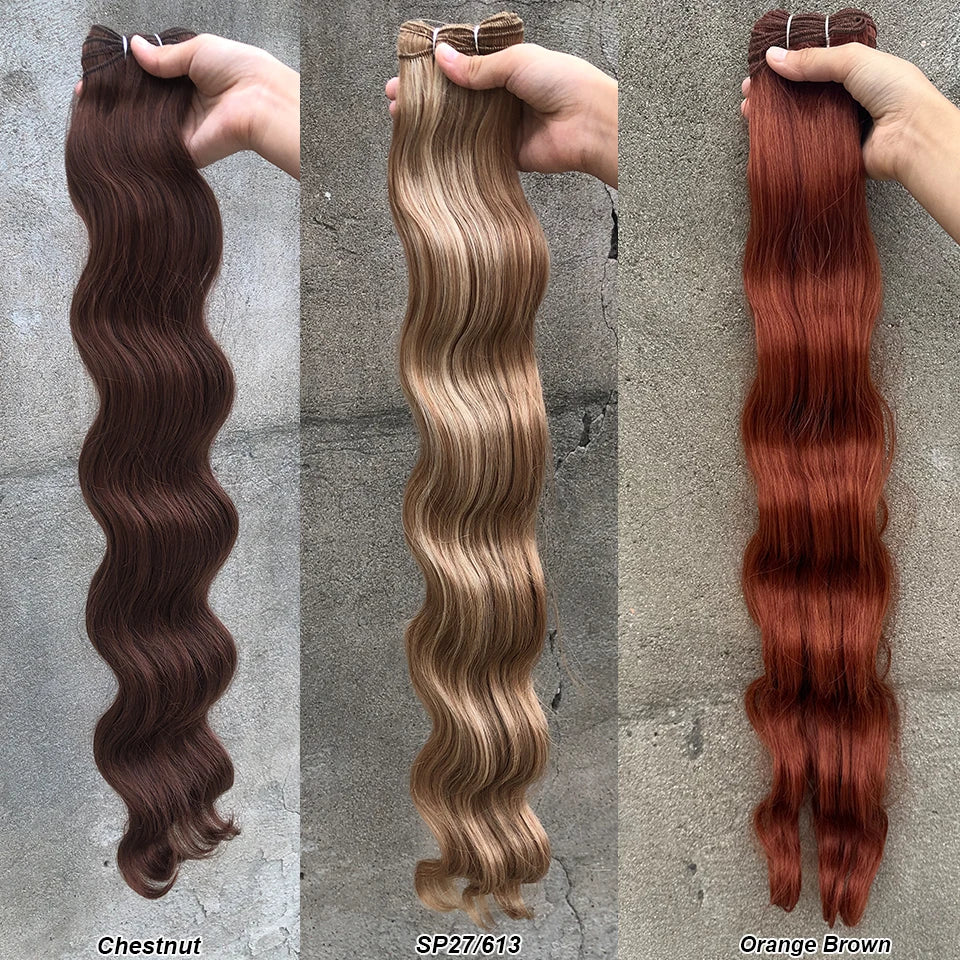 Variedade de Tons e Texturas: Extensões de Cabelo Ondulado