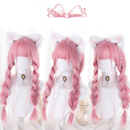 Sakura Nike – Peruca Rosa Liso com Franja | Fibra Sintética Resistente ao Calor para Cosplay Feminino