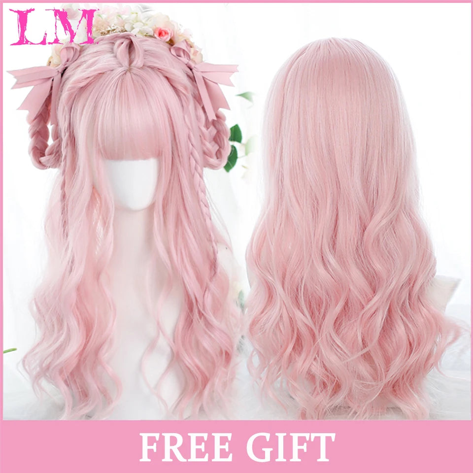 Sakura Nike – Peruca Rosa Liso com Franja | Fibra Sintética Resistente ao Calor para Cosplay Feminino