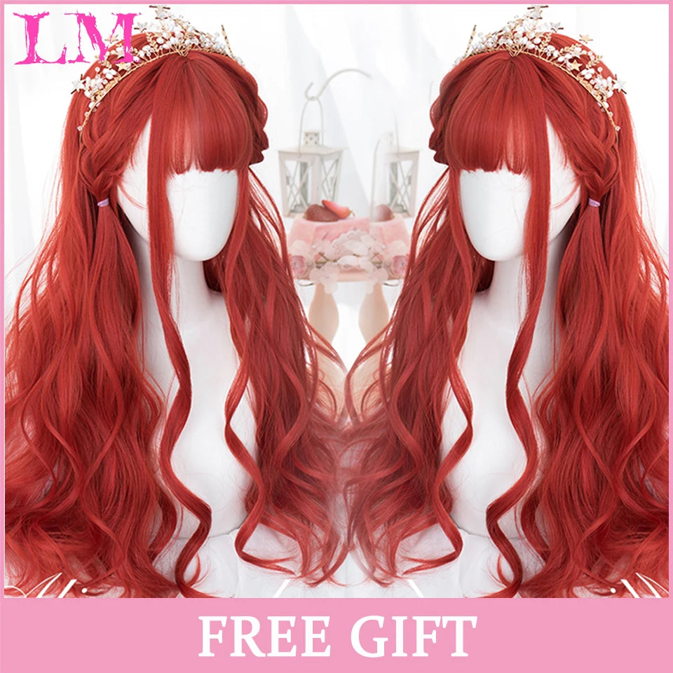 Sakura Xena – Peruca Rosa Liso com Franja | Fibra Sintética Resistente ao Calor para Cosplay Feminino