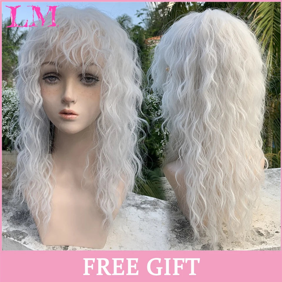 Sakura Xena – Peruca Rosa Liso com Franja | Fibra Sintética Resistente ao Calor para Cosplay Feminino