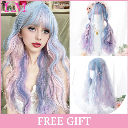 Sakura Nike – Peruca Rosa Liso com Franja | Fibra Sintética Resistente ao Calor para Cosplay Feminino