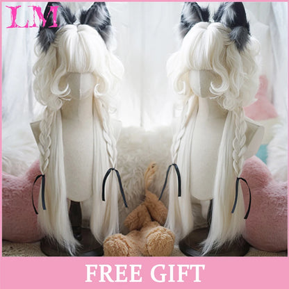 Sakura Xena – Peruca Rosa Liso com Franja | Fibra Sintética Resistente ao Calor para Cosplay Feminino