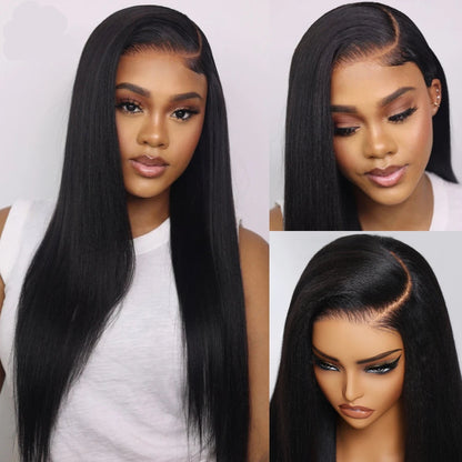 Camila – Lace Front 7x5 | Cabelo Humano Yaki, Sem Cola, Pré-Cortada & Pronta para Uso