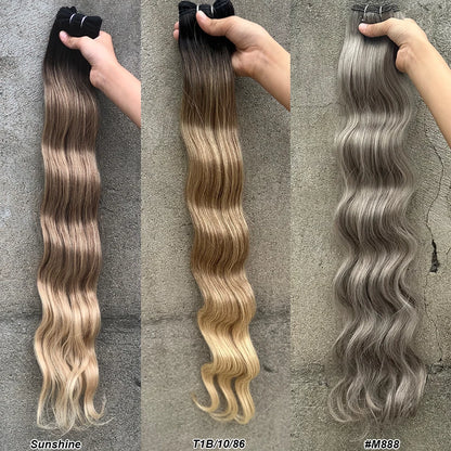Variedade de Tons e Texturas: Extensões de Cabelo Ondulado