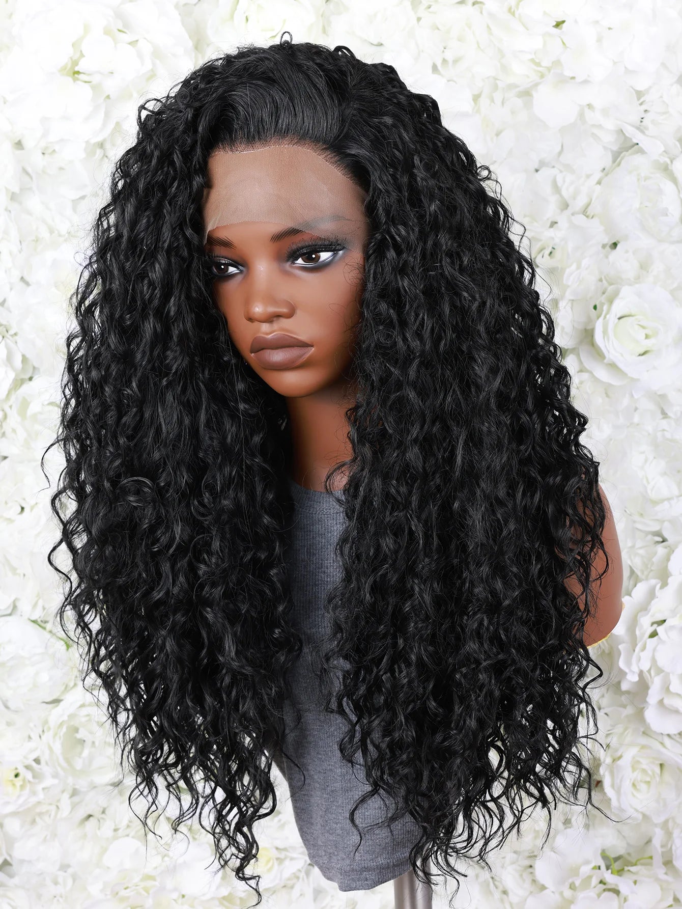 Lace Frontal 13x4 Sintética Premium – Tais com Linha Natural