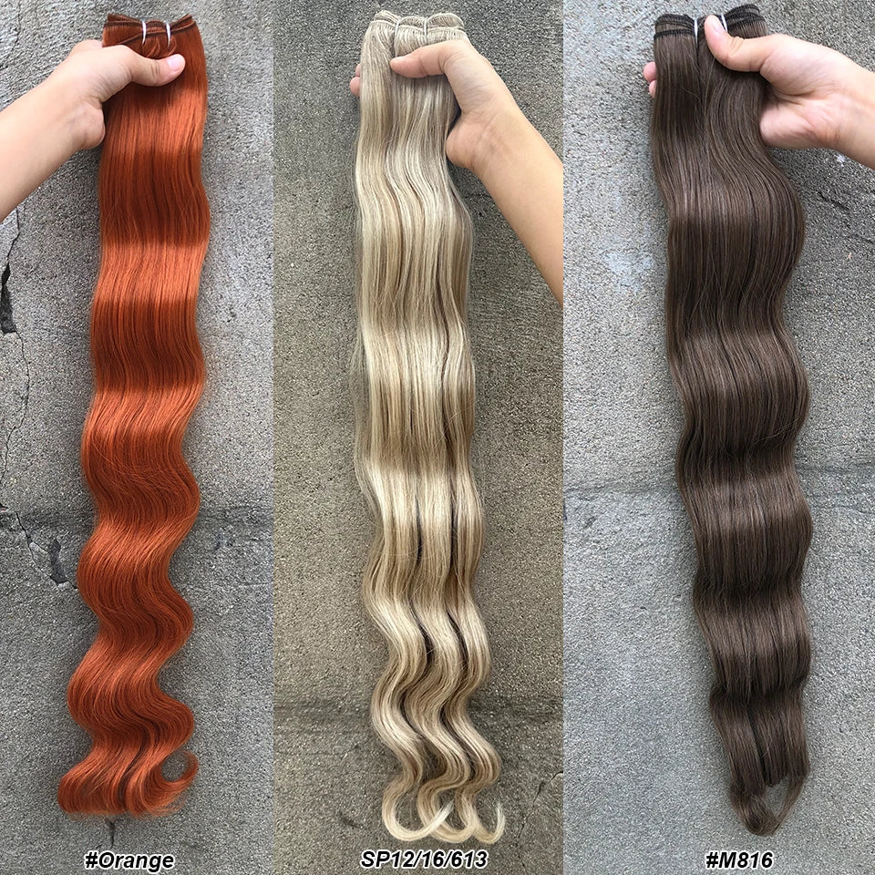 Variedade de Tons e Texturas: Extensões de Cabelo Ondulado