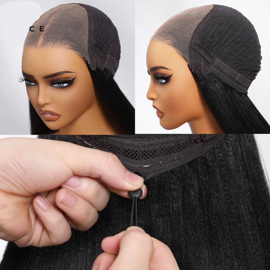 Eva – Lace Closure Wig 7x5 Bob Yaki Liso | Cabelo Humano 150%, Sem Cola, Pronta para Uso