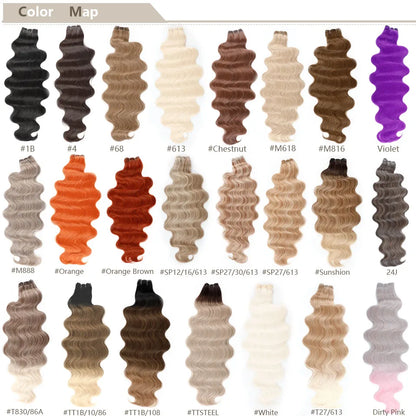 Variedade de Tons e Texturas: Extensões de Cabelo Ondulado